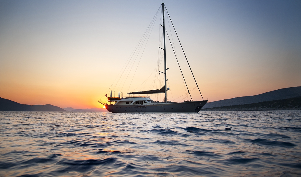 Breathtaking Sunset with the Mermaid Yacht Greece